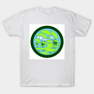 bird nest in wetland landscape ecopop T-Shirt